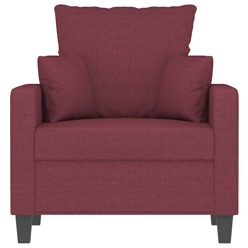 vidaXL Fotel, winna czerwień, 60 cm, obity tkaniną