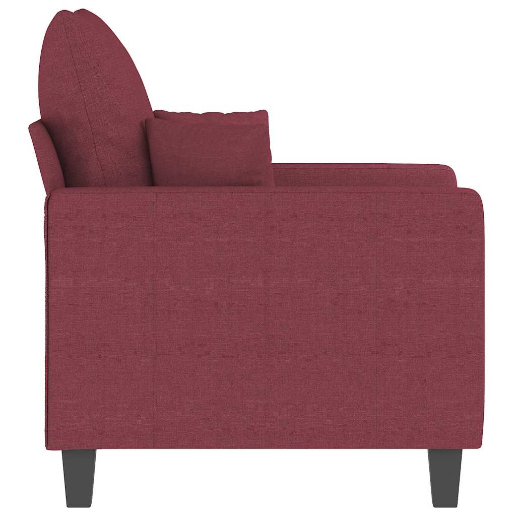 vidaXL Fotel, winna czerwień, 60 cm, obity tkaniną