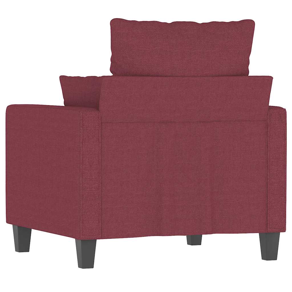 vidaXL Fotel, winna czerwień, 60 cm, obity tkaniną