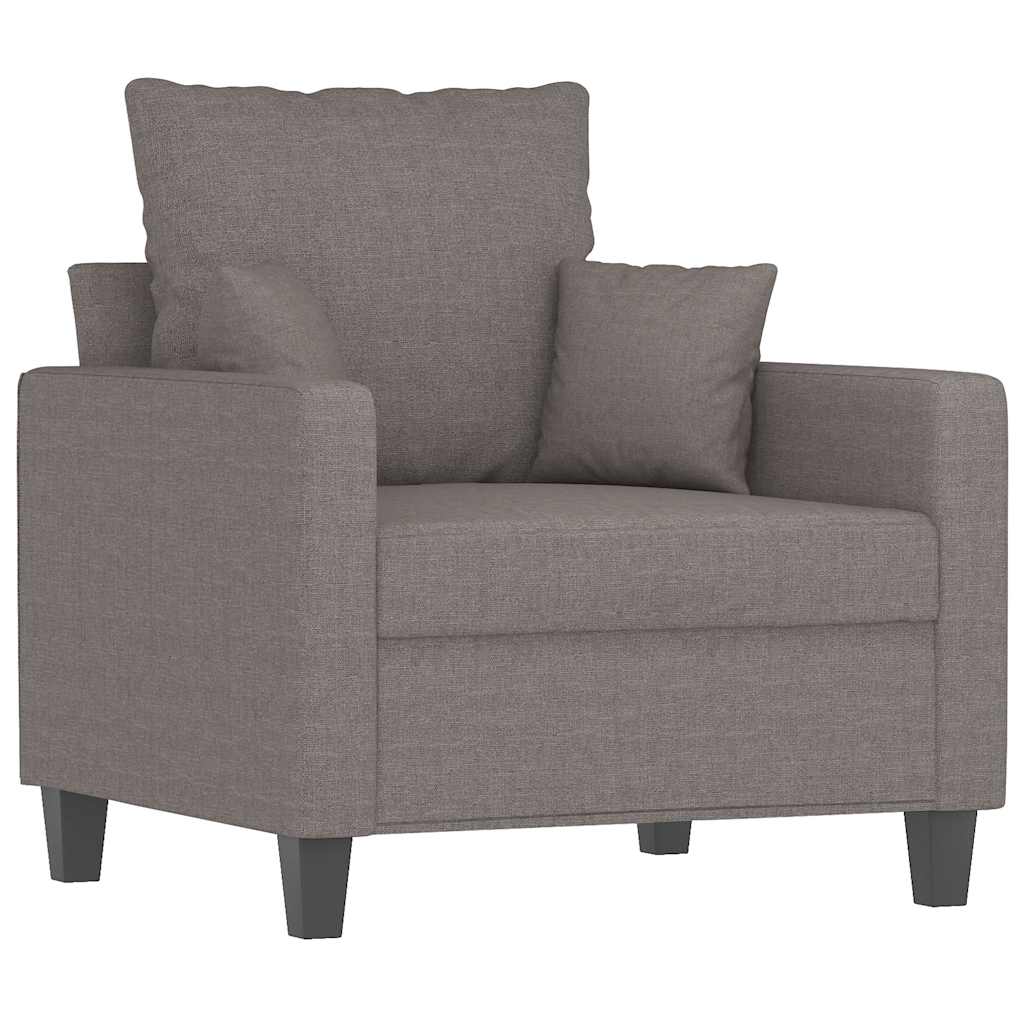 vidaXL Fotel, taupe, 60 cm, obity tkaniną