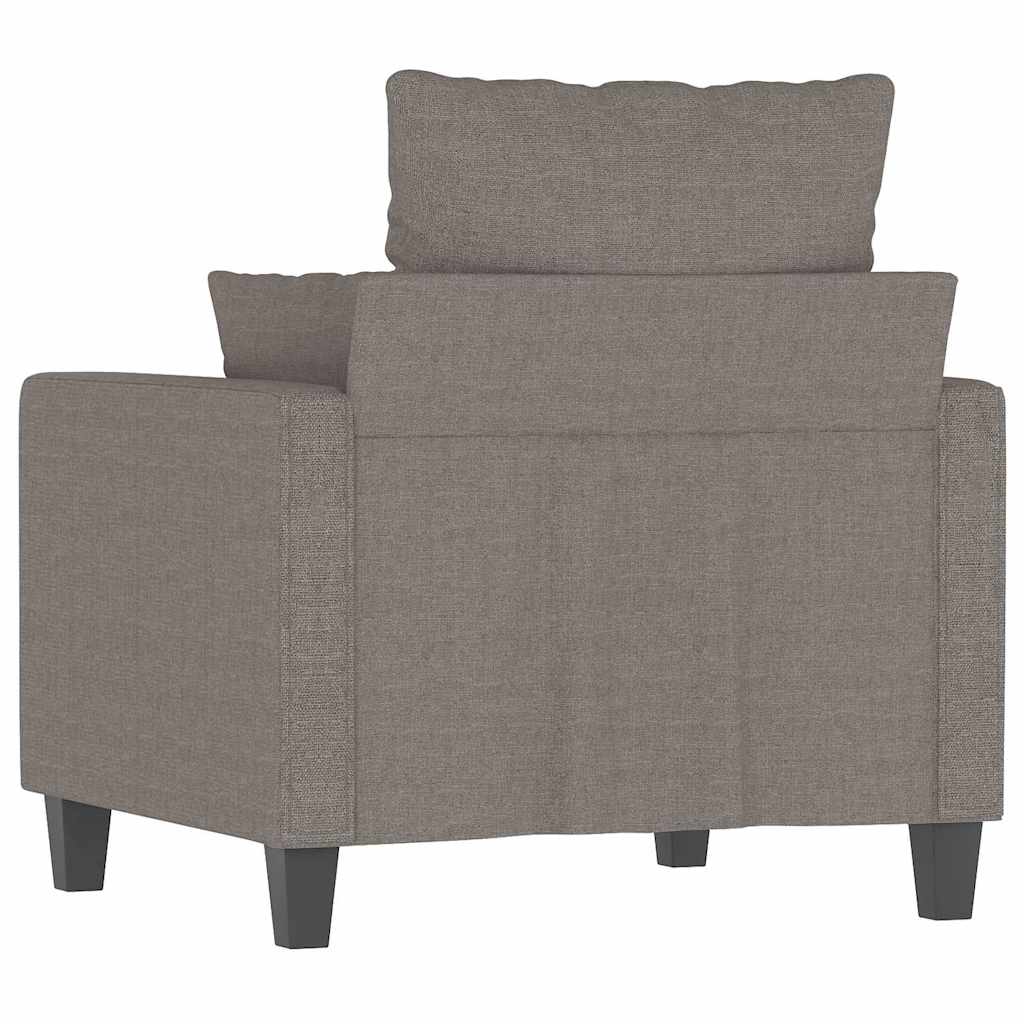 vidaXL Fotel, taupe, 60 cm, obity tkaniną