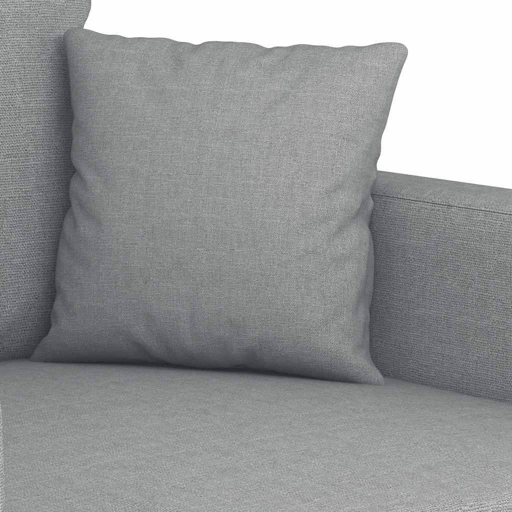 vidaXL Sofa 2-osobowa, jasnoszara, 120 cm, tapicerowana tkaniną