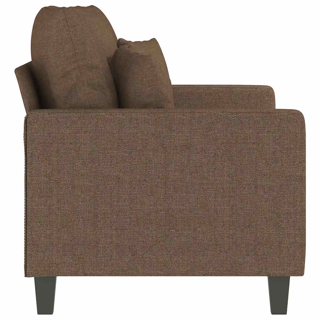 vidaXL Sofa 2-osobowa, brązowa, 120 cm, tapicerowana tkaniną