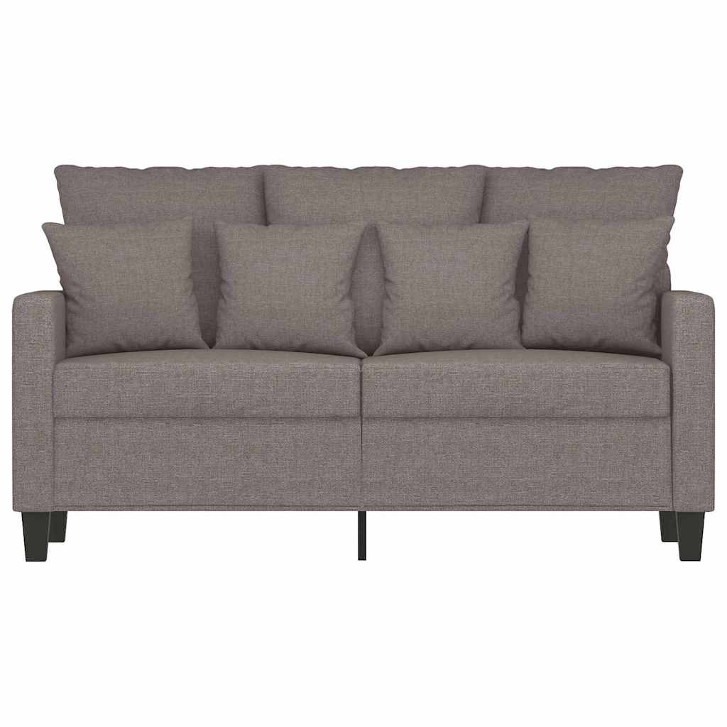 vidaXL Sofa 2-osobowa, kolor taupe, 120 cm, tapicerowana tkaniną