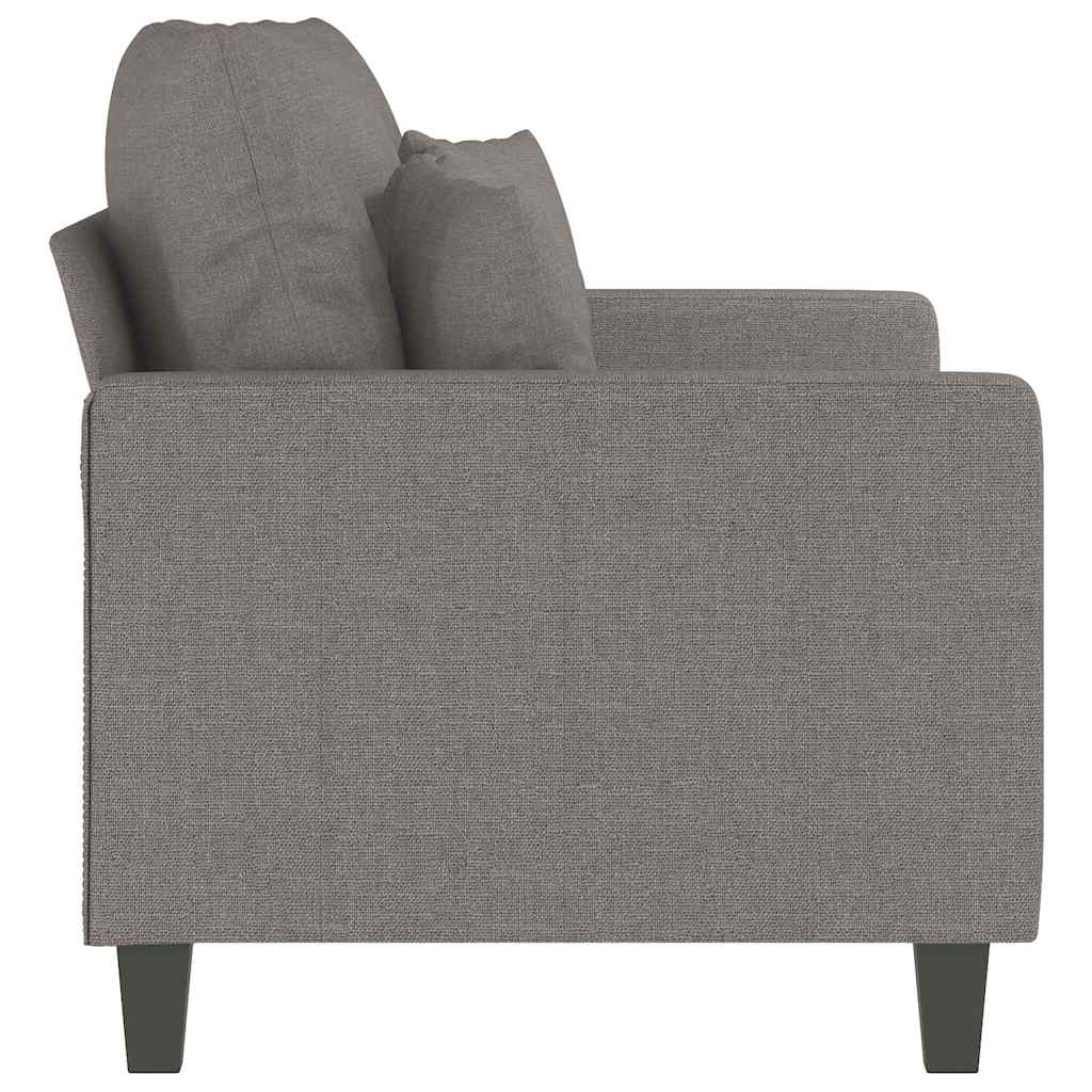 vidaXL Sofa 2-osobowa, kolor taupe, 120 cm, tapicerowana tkaniną