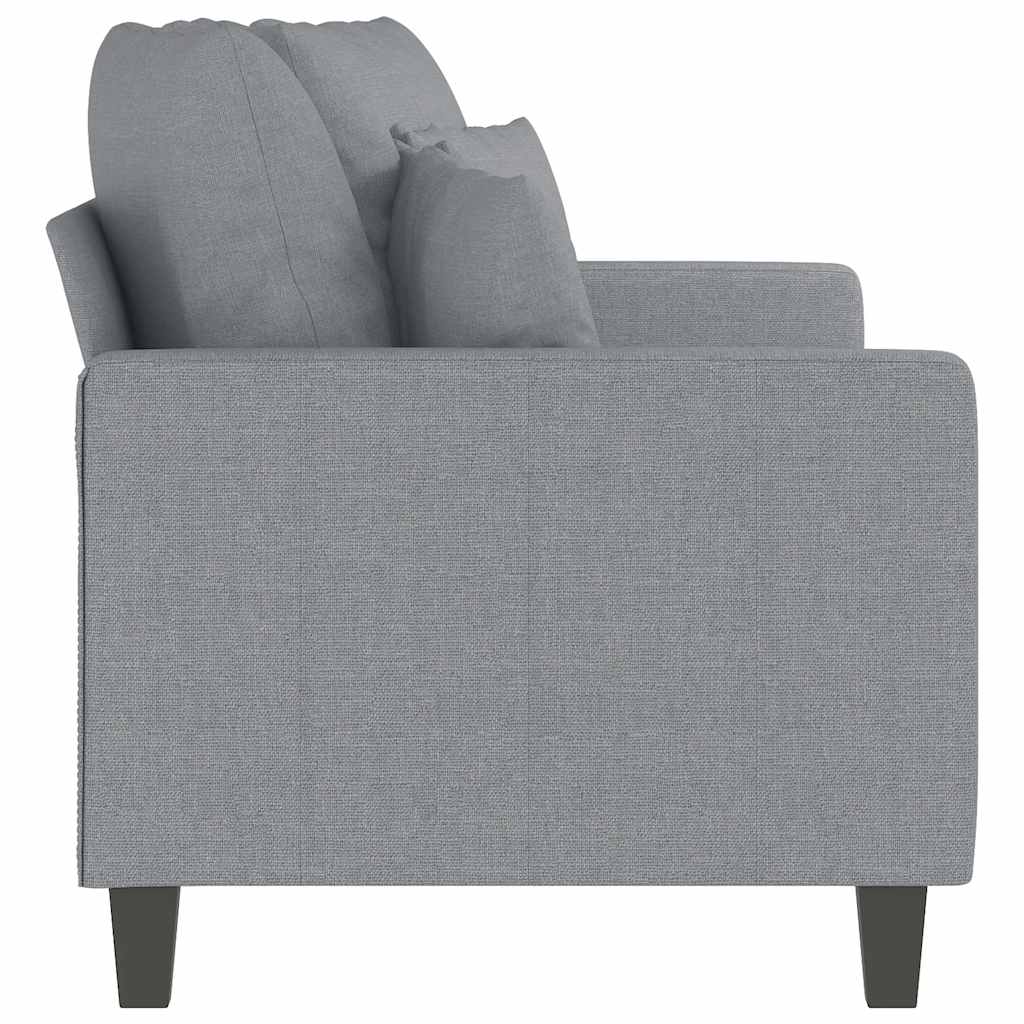 vidaXL Sofa 2-osobowa, jasnoszara, 140 cm, tapicerowana tkaniną