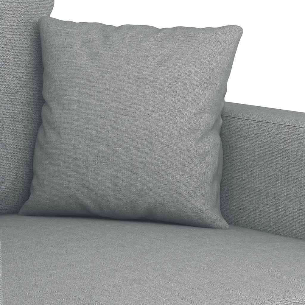 vidaXL Sofa 2-osobowa, jasnoszara, 140 cm, tapicerowana tkaniną