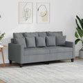 vidaXL Sofa 2-osobowa, jasnoszara, 140 cm, tapicerowana tkaniną