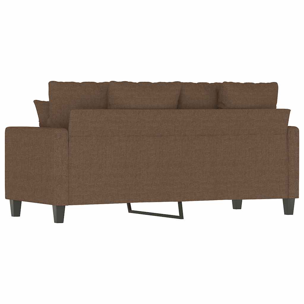 vidaXL Sofa 2-osobowa, brązowa, 140 cm, tapicerowana tkaniną