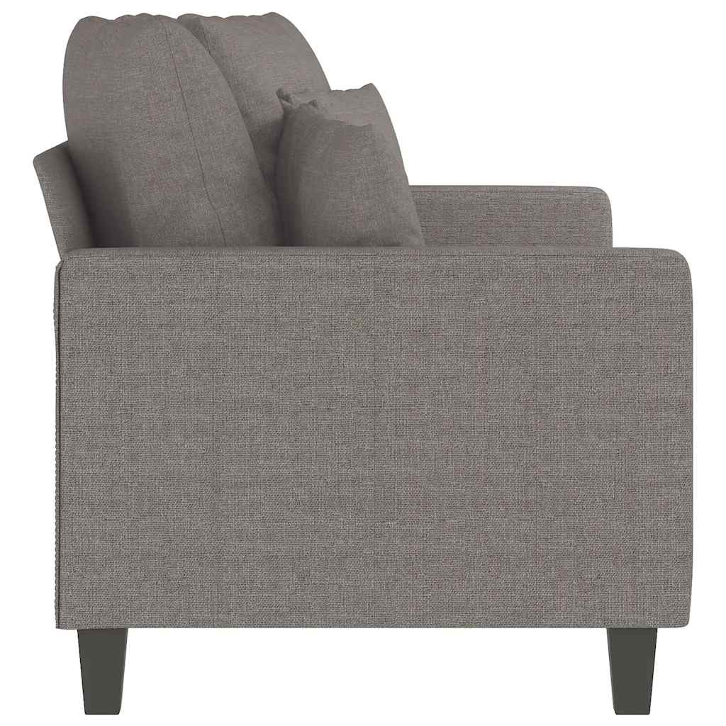 vidaXL Sofa 2-osobowa, kolor taupe, 140 cm, tapicerowana tkaniną