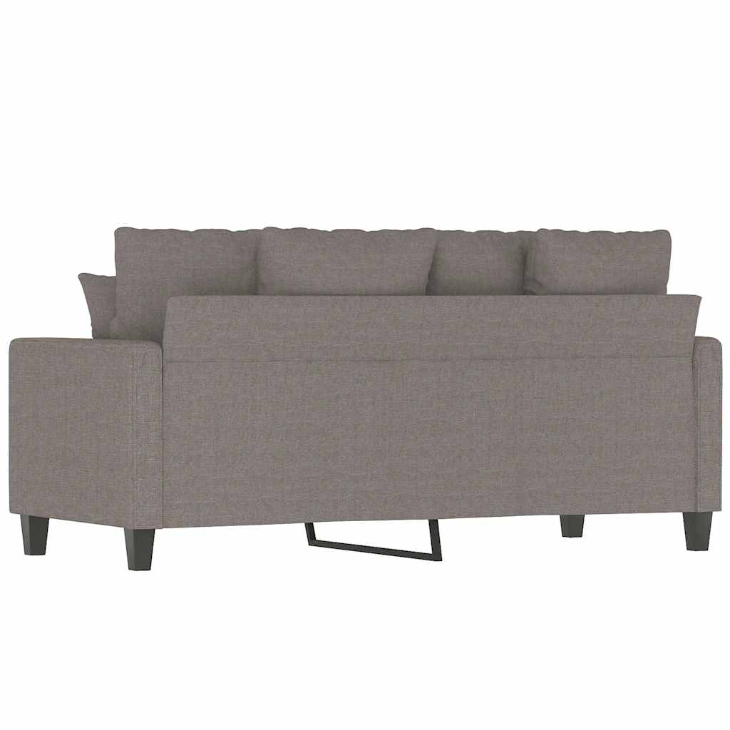 vidaXL Sofa 2-osobowa, kolor taupe, 140 cm, tapicerowana tkaniną