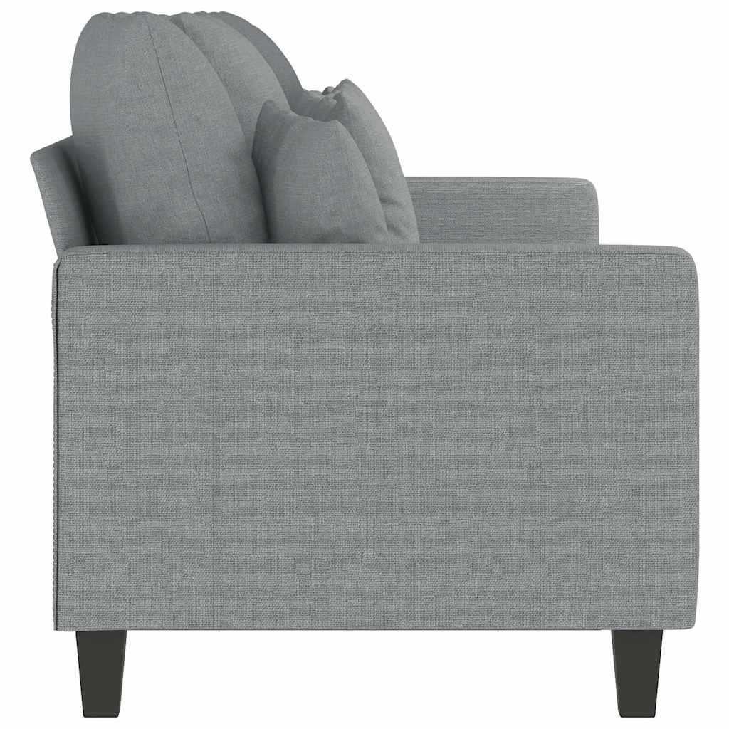 vidaXL Sofa 3-osobowa, jasnoszara, 180 cm, tapicerowana tkaniną