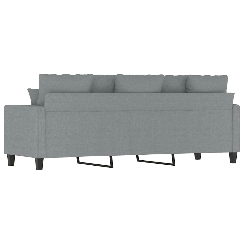 vidaXL Sofa 3-osobowa, jasnoszara, 180 cm, tapicerowana tkaniną