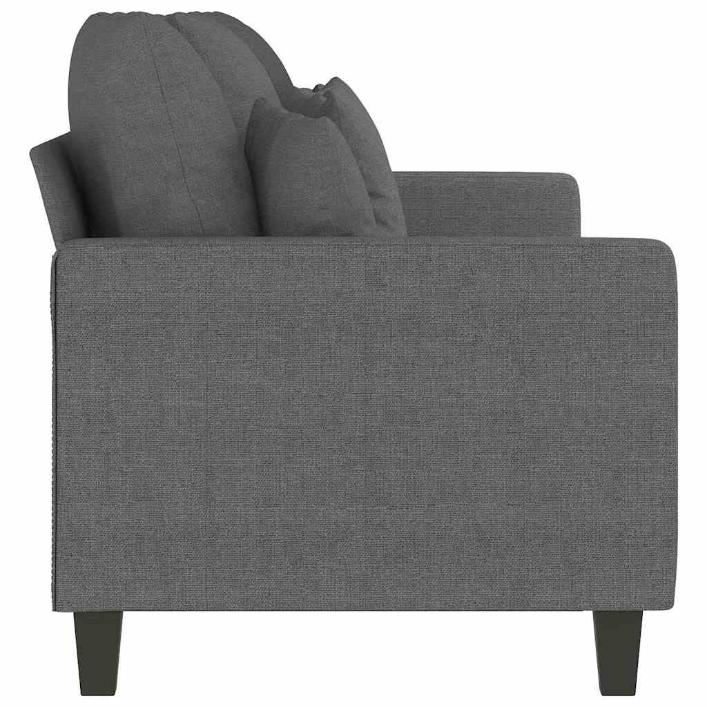 vidaXL Sofa 3-osobowa, ciemnoszara, 180 cm, tapicerowana tkaniną