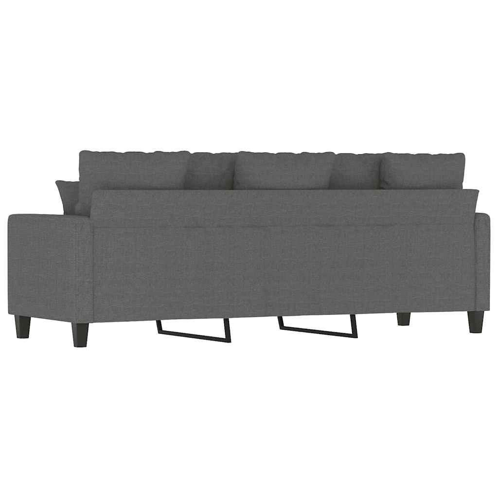 vidaXL Sofa 3-osobowa, ciemnoszara, 180 cm, tapicerowana tkaniną