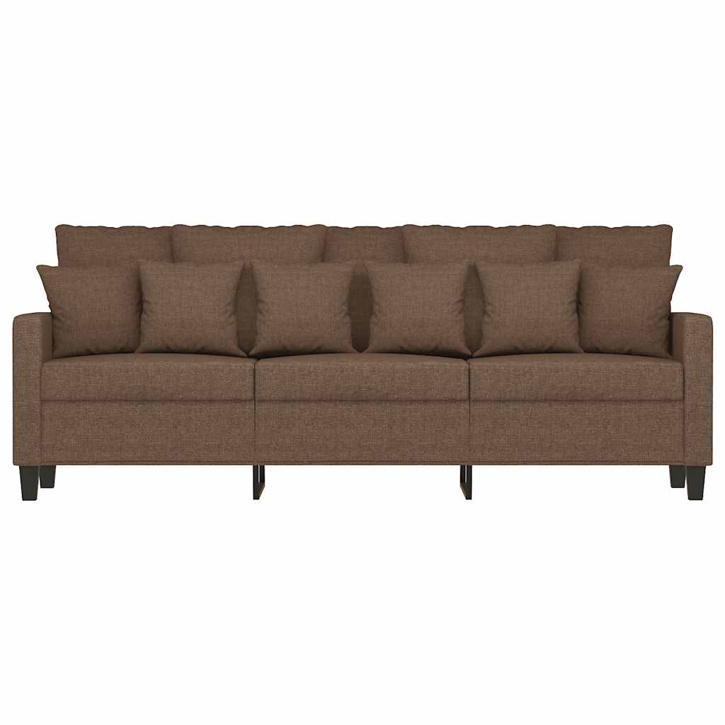 vidaXL Sofa 3-osobowa, brązowa, 180 cm, tapicerowana tkaniną