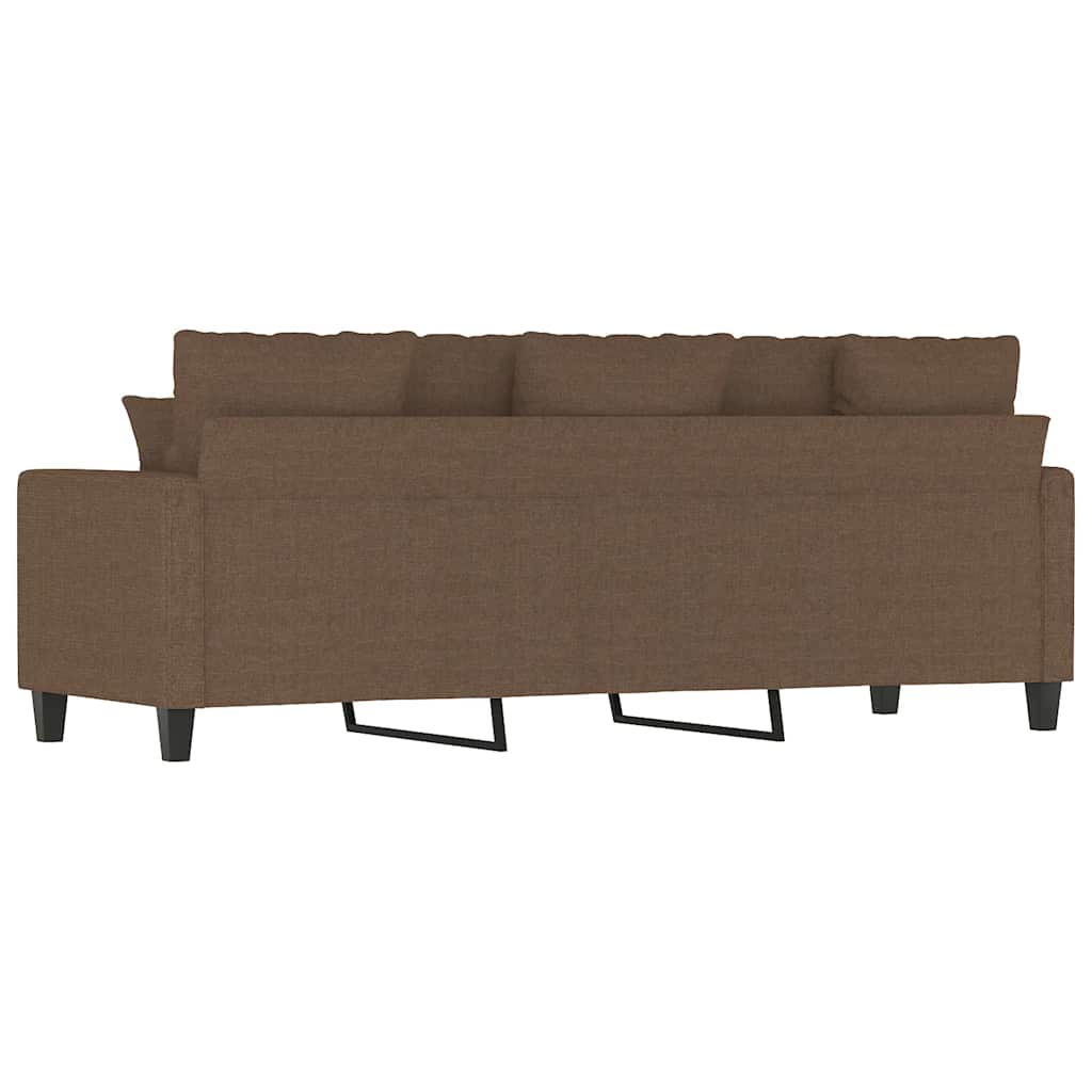 vidaXL Sofa 3-osobowa, brązowa, 180 cm, tapicerowana tkaniną
