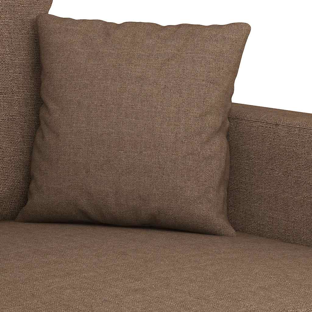 vidaXL Sofa 3-osobowa, brązowa, 180 cm, tapicerowana tkaniną