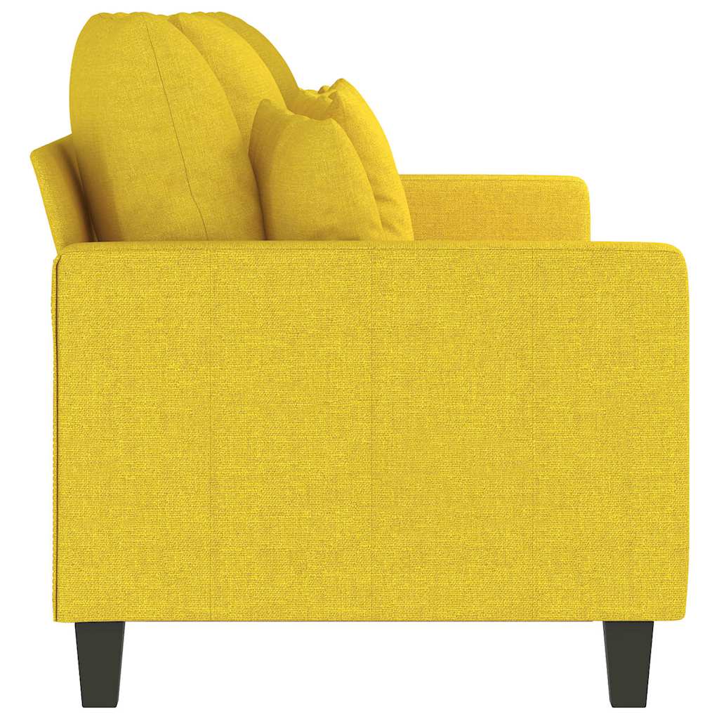 vidaXL Sofa 3-osobowa, jasnożółta, 180 cm, tapicerowana tkaniną