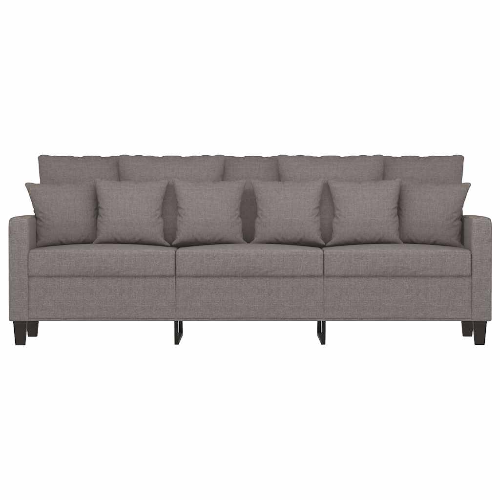 vidaXL Sofa 3-osobowa, kolor taupe, 180 cm, tapicerowana tkaniną