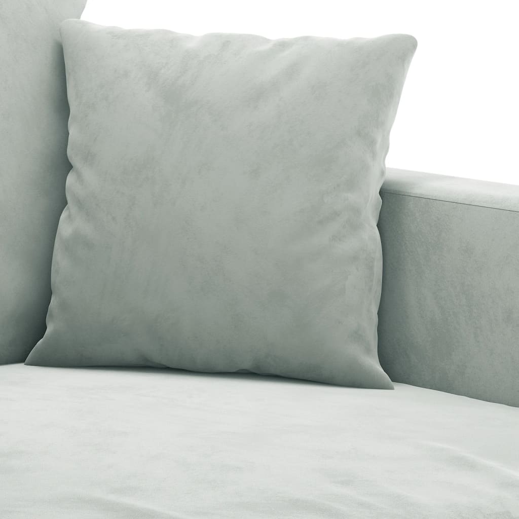 vidaXL Fotel, jasnoszary, 60 cm, obity aksamitem