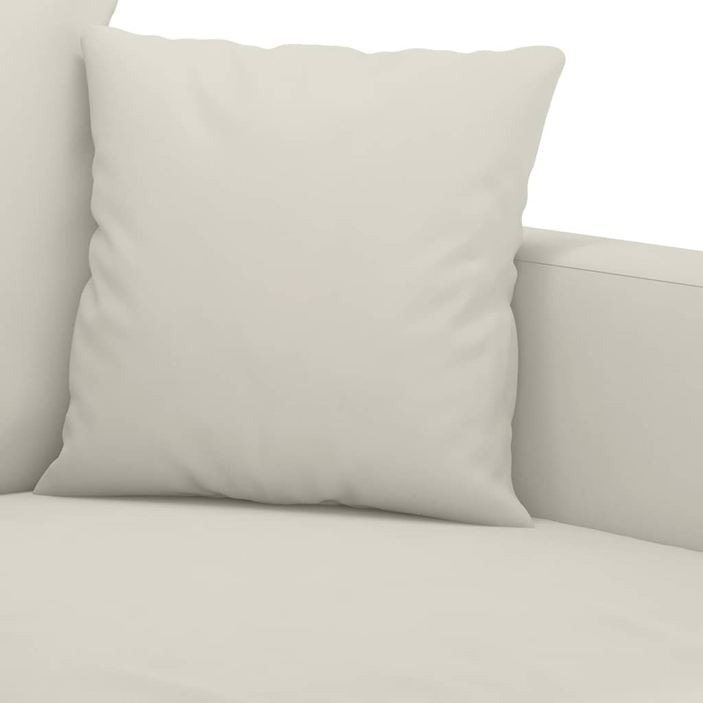 vidaXL Fotel, kremowy, 60 cm, obity aksamitem