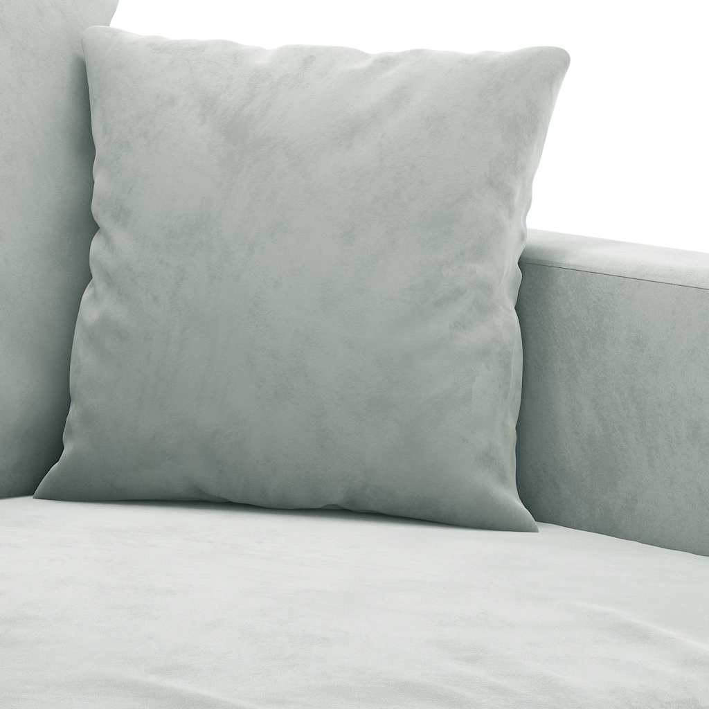 vidaXL Sofa 2-osobowa, jasnoszara, 120 cm, tapicerowana aksamitem