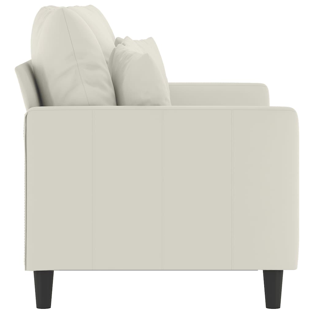 vidaXL Sofa 2-osobowa, kremowy, 120 cm, tapicerowana aksamitem