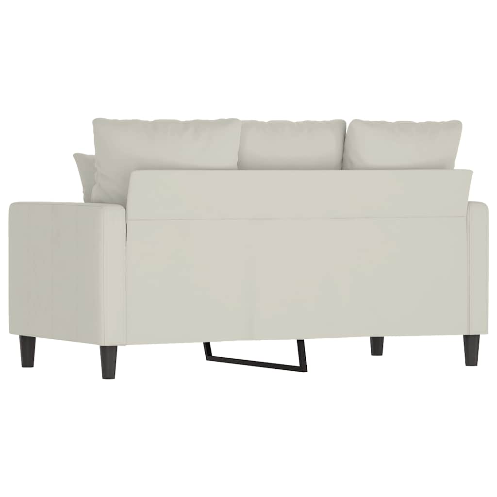 vidaXL Sofa 2-osobowa, kremowy, 120 cm, tapicerowana aksamitem
