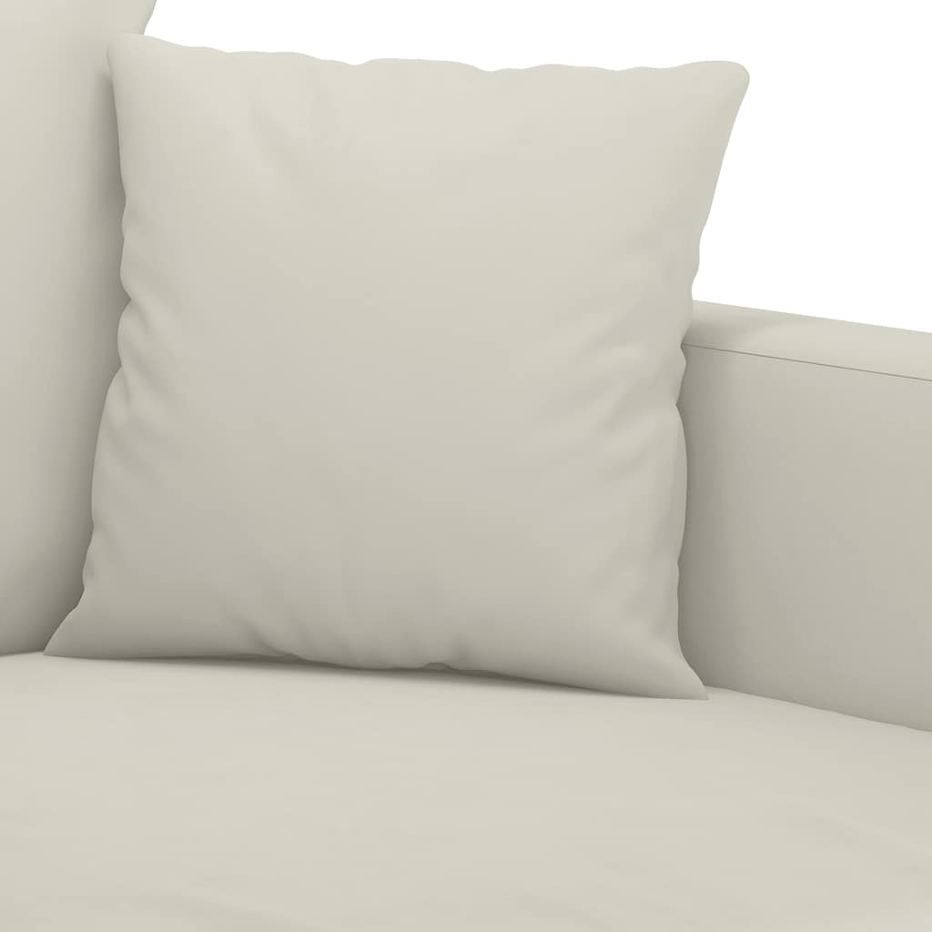vidaXL Sofa 2-osobowa, kremowy, 120 cm, tapicerowana aksamitem