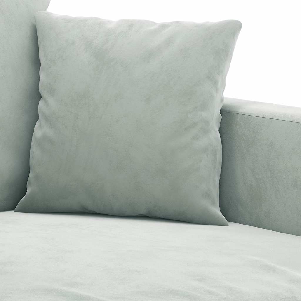 vidaXL Sofa 2-osobowa, jasnoszara, 140 cm, tapicerowana aksamitem