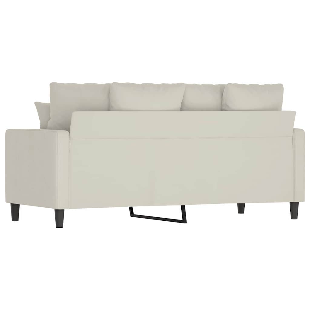 vidaXL Sofa 2-osobowa, kremowy, 140 cm, tapicerowana aksamitem