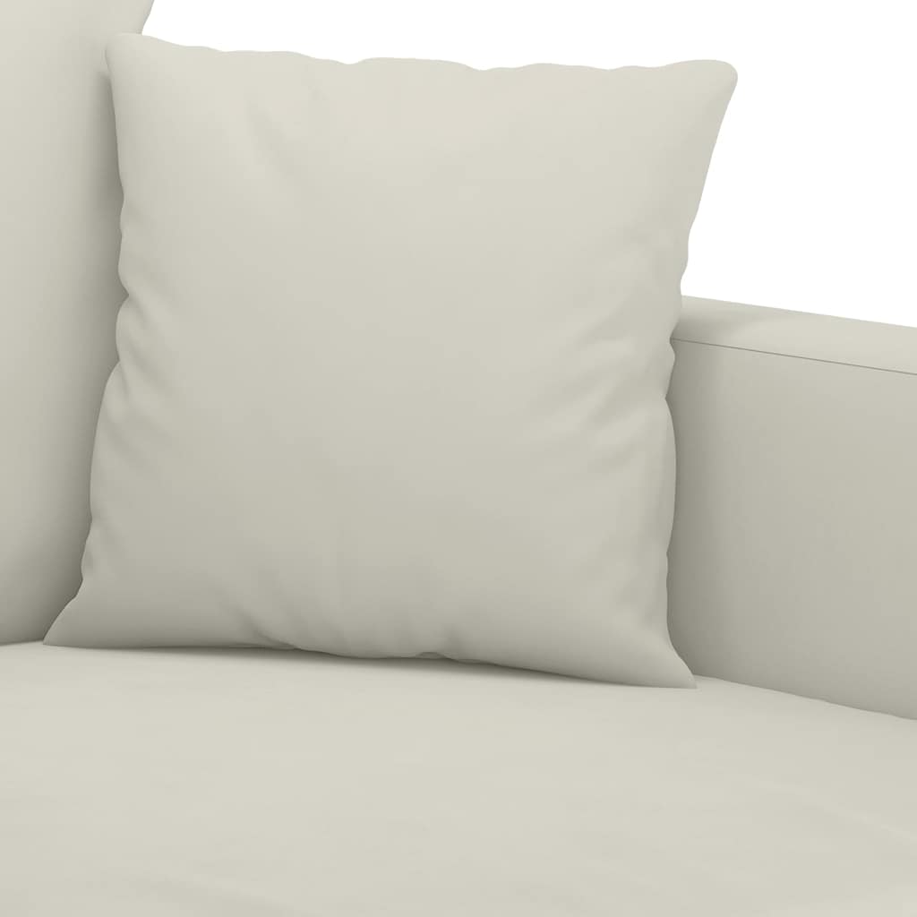 vidaXL Sofa 2-osobowa, kremowy, 140 cm, tapicerowana aksamitem