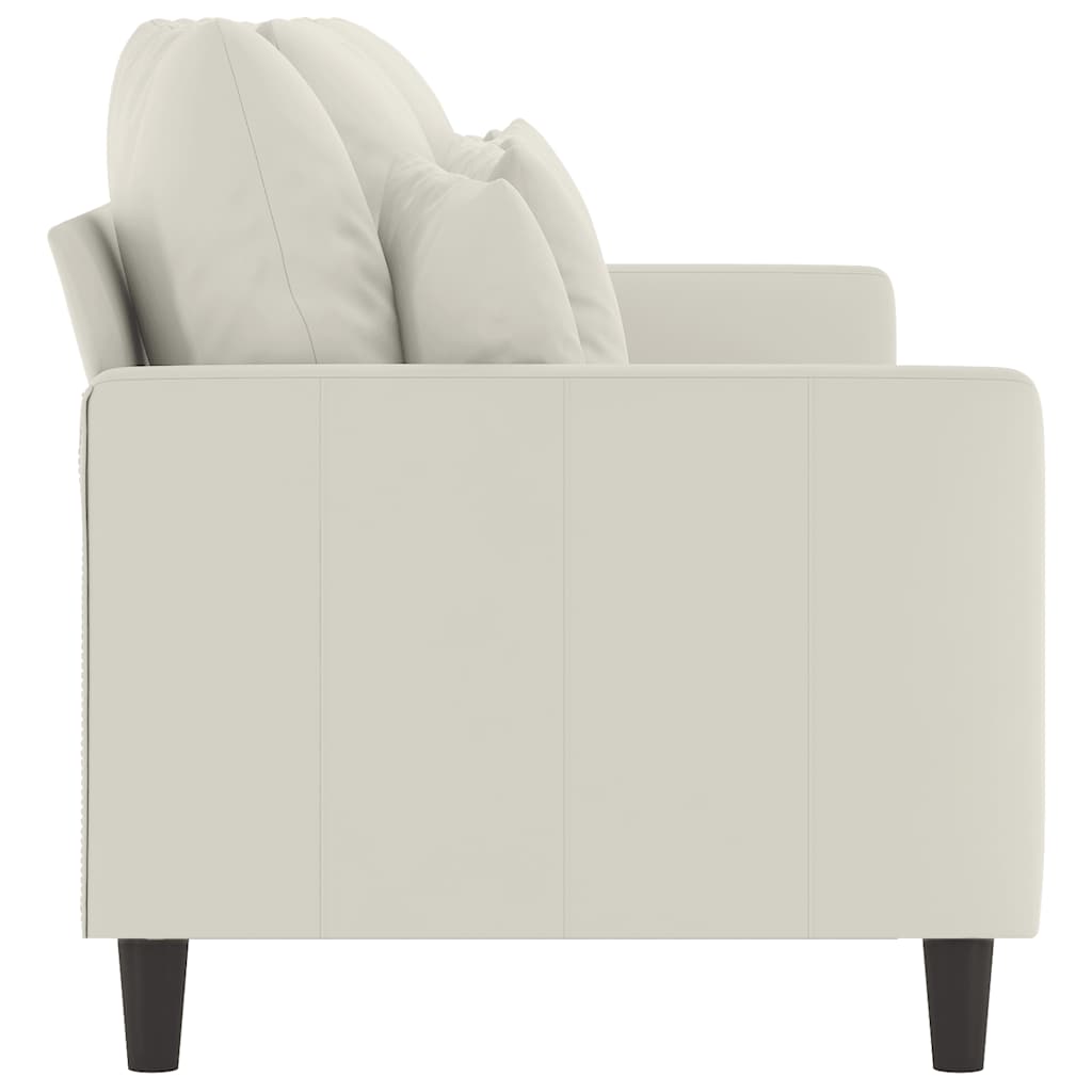 vidaXL Sofa 3-osobowa, kremowy, 180 cm, tapicerowana aksamitem