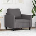 vidaXL Fotel, szary, 60 cm, obity sztuczną skórą