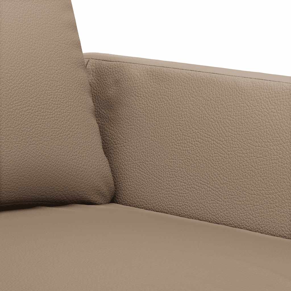 vidaXL Fotel, kolor cappuccino, 60 cm, obity sztuczną skórą
