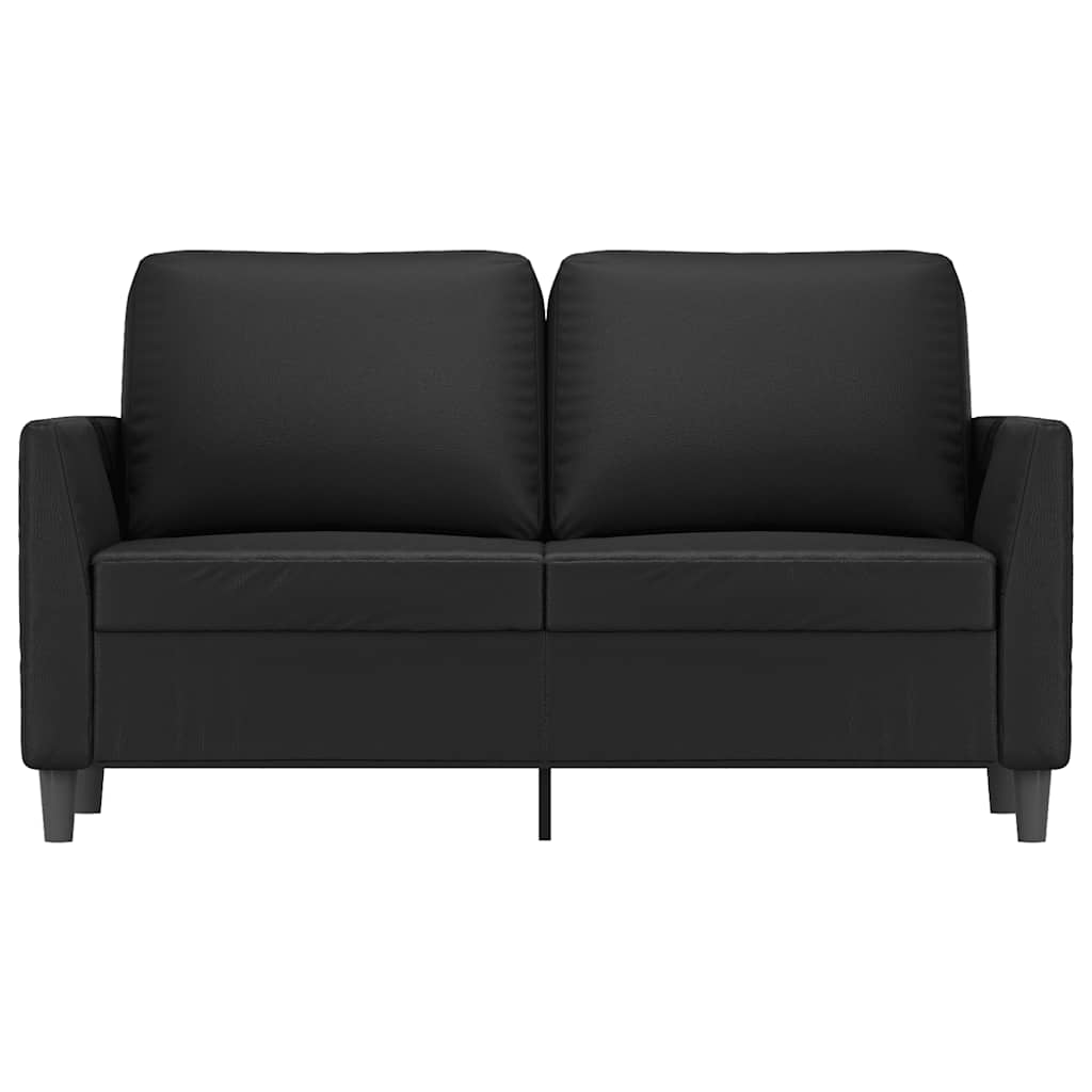 vidaXL 2-osobowa sofa, czarna, 120 cm, sztuczna skóra