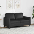 vidaXL 2-osobowa sofa, czarna, 120 cm, sztuczna skóra