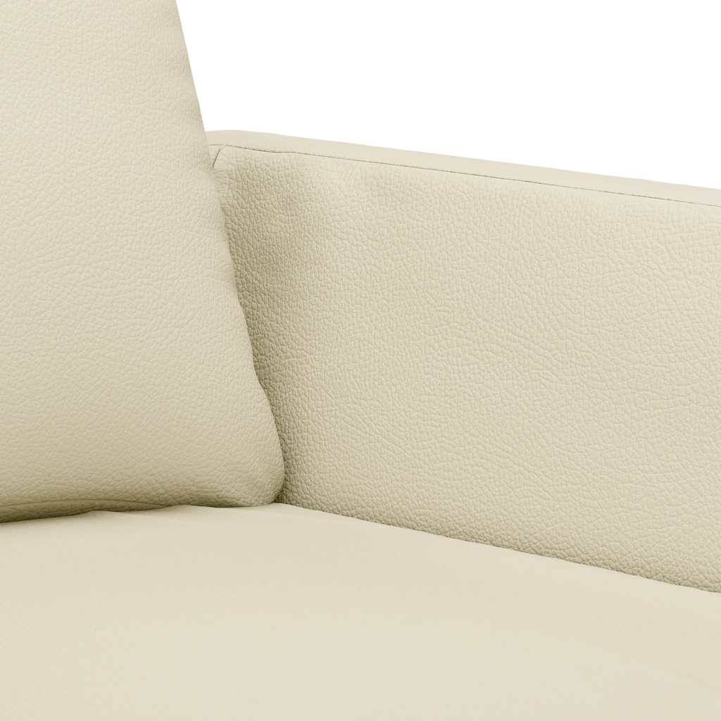 vidaXL 2-osobowa sofa, kremowy, 120 cm, sztuczna skóra