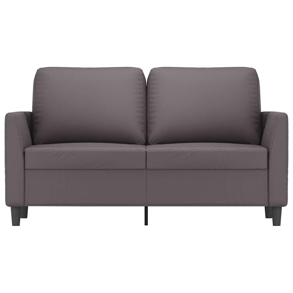 vidaXL 2-osobowa sofa, szary, 120 cm, sztuczna skóra