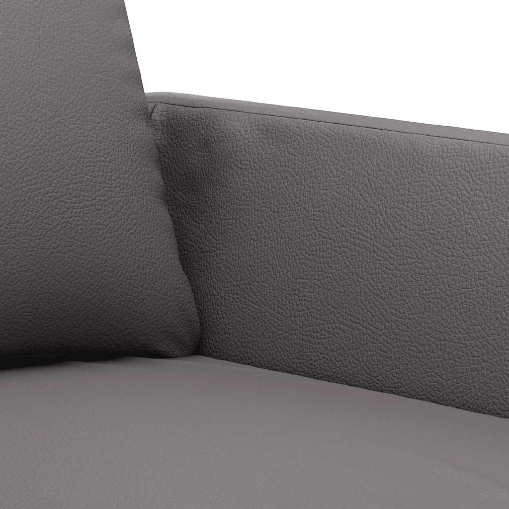 vidaXL 2-osobowa sofa, szary, 120 cm, sztuczna skóra