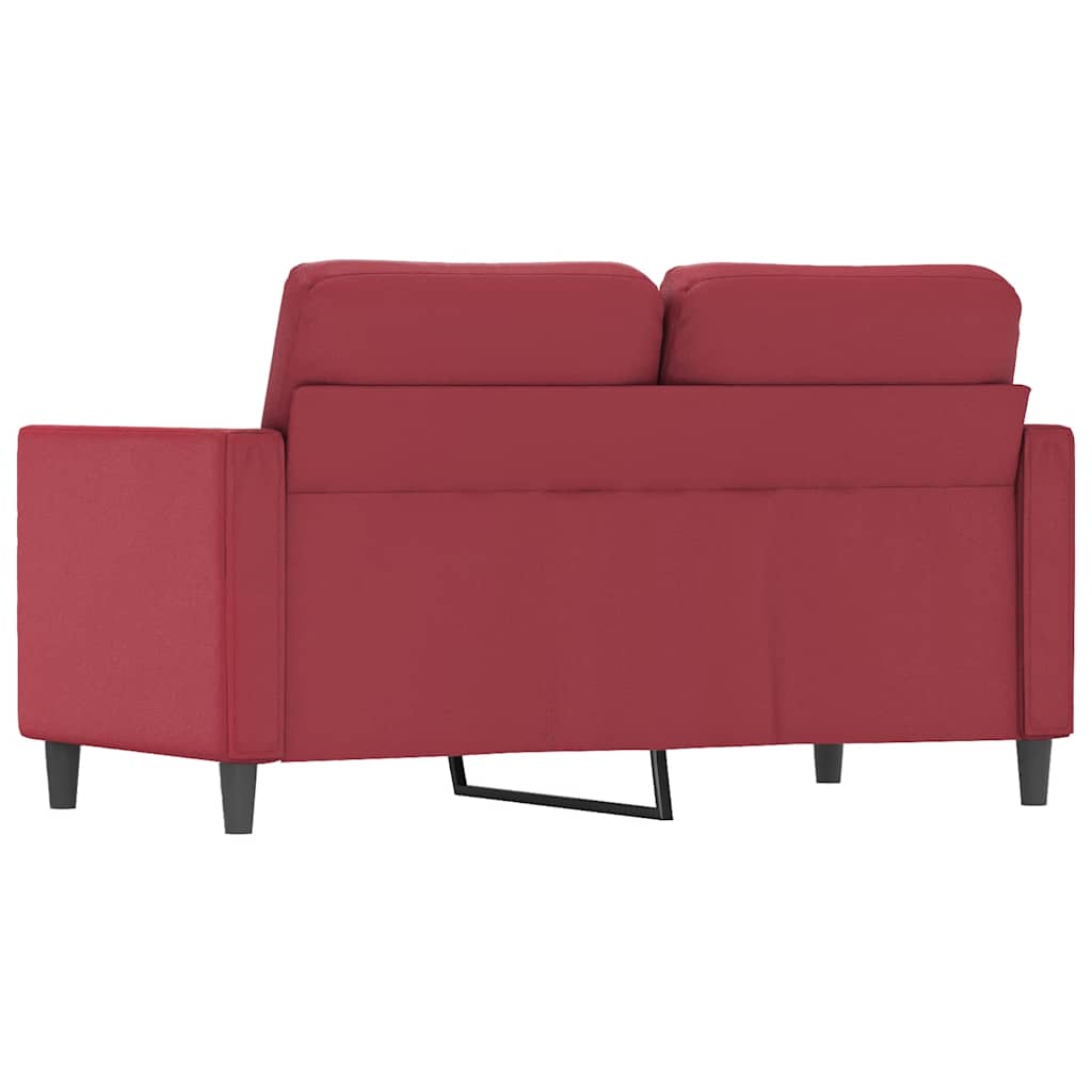 vidaXL 2-osobowa sofa, winna czerwień, 120 cm, sztuczna skóra
