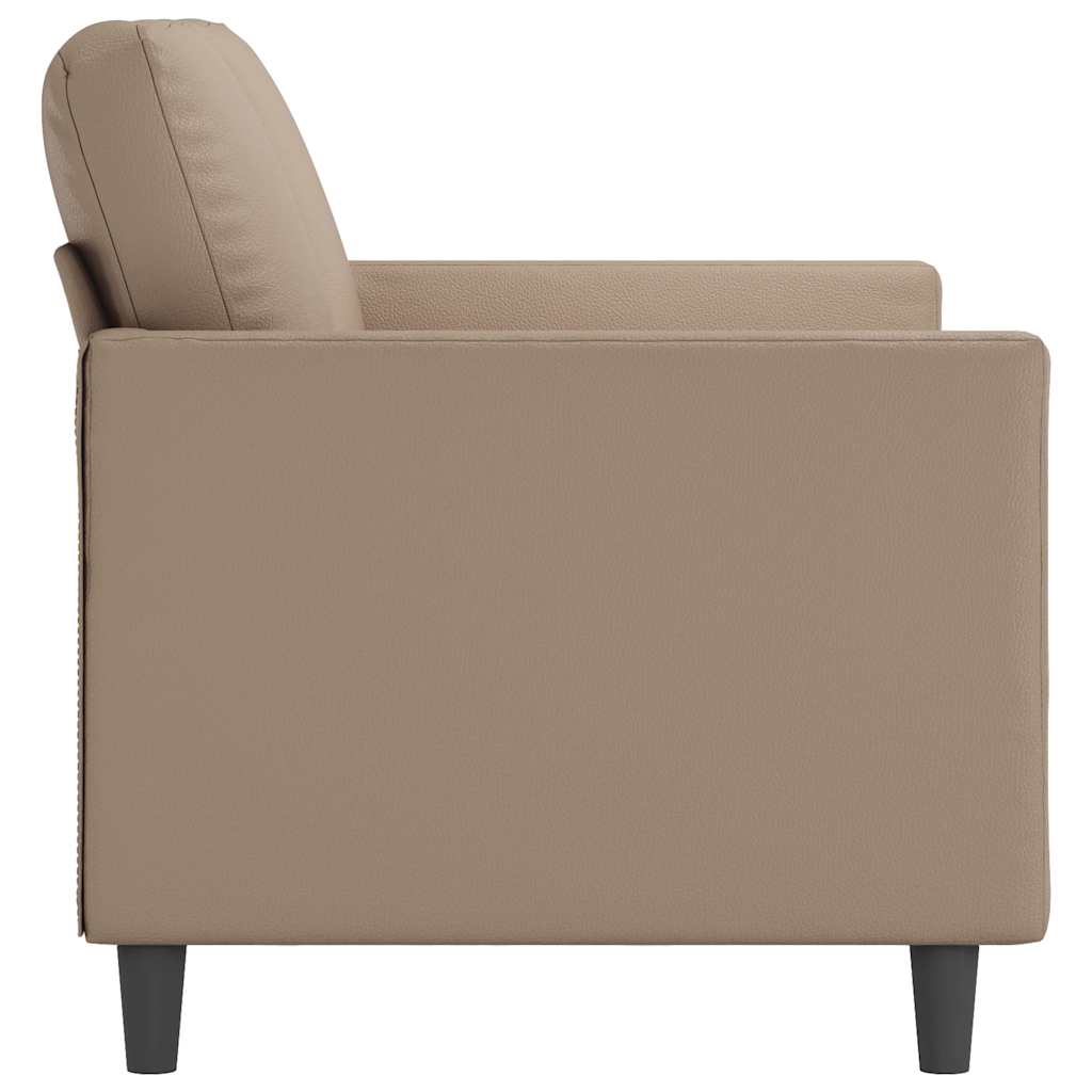 vidaXL 2-osobowa sofa, kolor cappuccino, 120 cm, sztuczna skóra