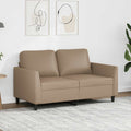 vidaXL 2-osobowa sofa, kolor cappuccino, 120 cm, sztuczna skóra