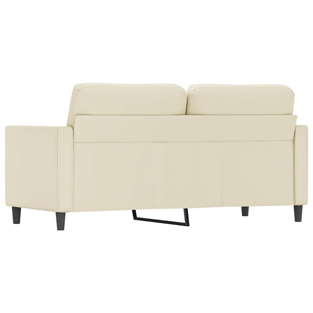 vidaXL 2-osobowa sofa, kremowy, 140 cm, sztuczna skóra