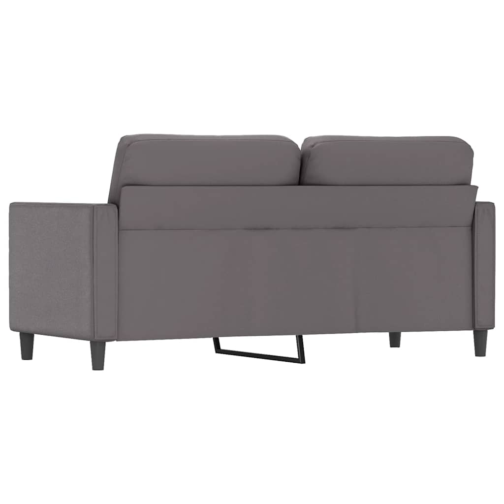 vidaXL 2-osobowa sofa, szary, 140 cm, sztuczna skóra