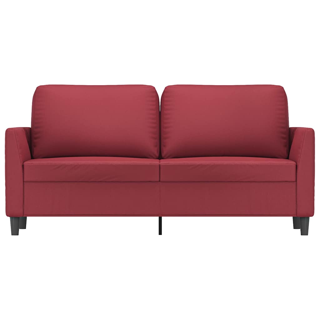 vidaXL 2-osobowa sofa, winna czerwień, 140 cm, sztuczna skóra