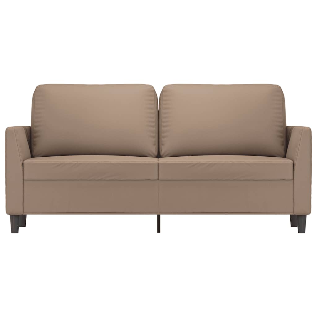 vidaXL 2-osobowa sofa, kolor cappuccino, 140 cm, sztuczna skóra