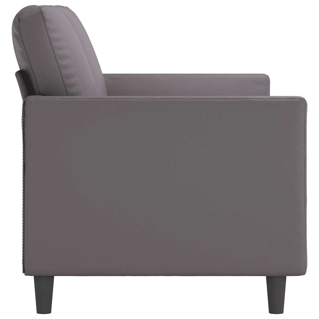 vidaXL 3-osobowa sofa, szara, 180 cm, sztuczna skóra