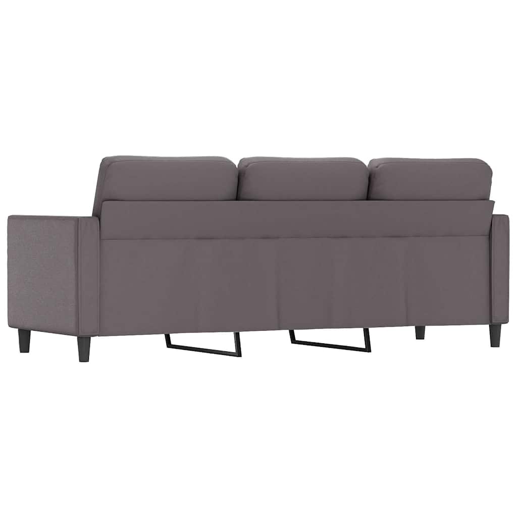 vidaXL 3-osobowa sofa, szara, 180 cm, sztuczna skóra